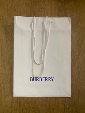 Burberry Gift Bag, Medium, White and blue reusable bag